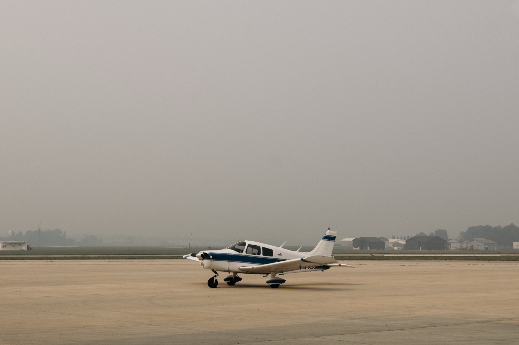Wildfire smoke in Jackson County, Michigan